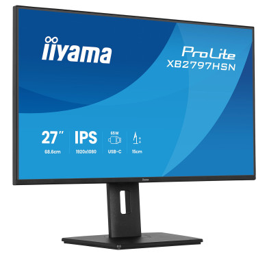 Ecran iiyama 27" XB2797HSN-B1 1920x1080 100Hz 1ms Dock USB-C 65Watts