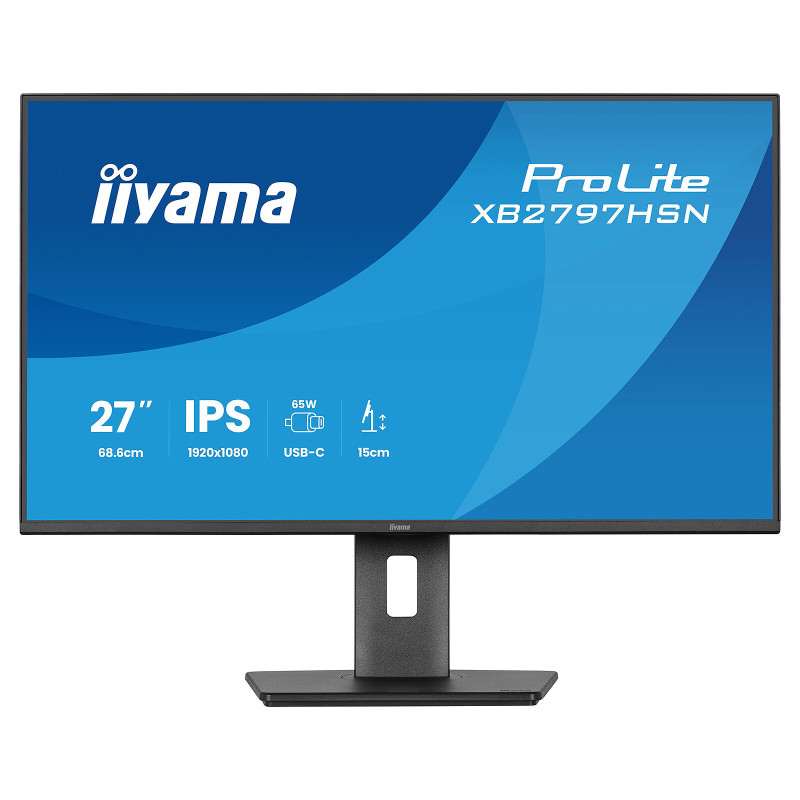 Ecran iiyama 27" XB2797HSN-B1 1920x1080 100Hz 1ms Dock USB-C 65Watts