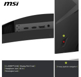 Ecran MSI 32" MAG 321CQF E18 Gaming 2560x1440 180Hz 0.5ms CURVED