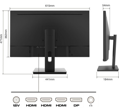 Ecran JAPANNEXT 27" JNIPS270UHD60F9 4K 3840x2160 IPS 100%sRGB