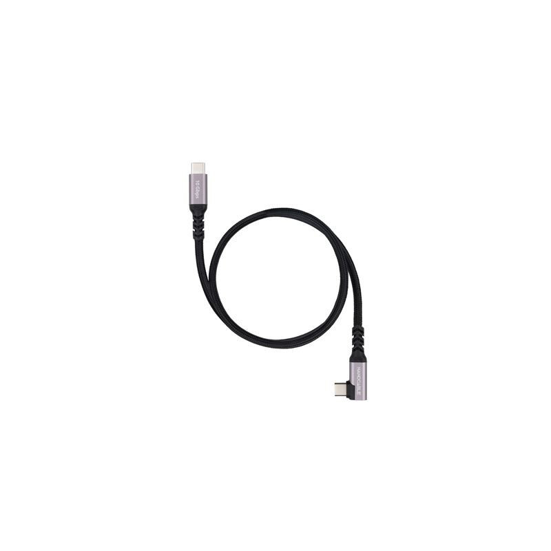 Cable USB Type-C Coudé vers Type-C 3.2 PD 100W Nanocable 2M Noir