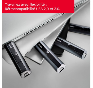 Clé USB 3.2 128Go Sandisk Extreme Pro Black