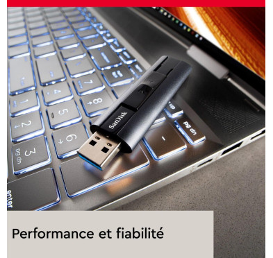 Clé USB 3.2 128Go Sandisk Extreme Pro Black