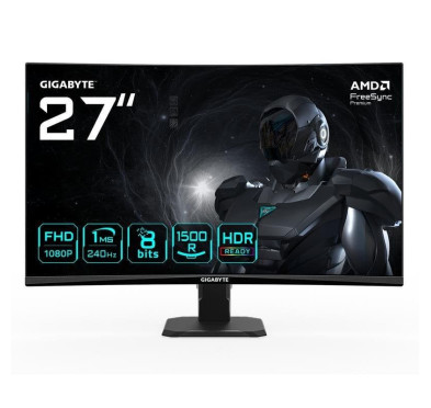Ecran Gigabyte 27" GS27FC2 Gaming 1920x1080 240Hz 1ms CURVED