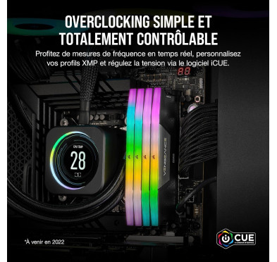 DDR5 Corsair Vengeance RGB Kit 32Go 2x16Go 6000Mhz CL38 EXPO XMP