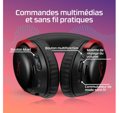 Casque HyperX Cloud III S Wireless Noir