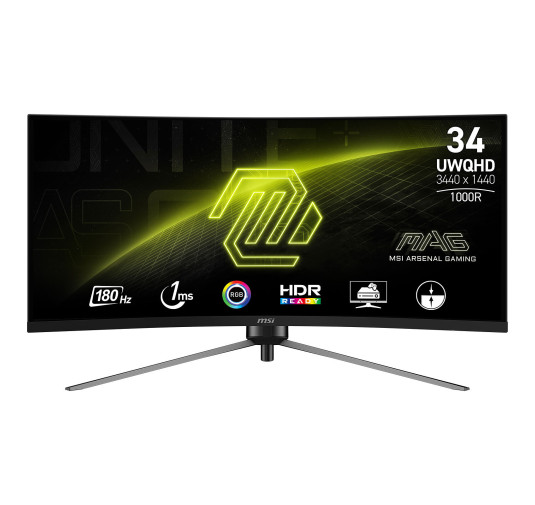 Ecran MSI 34" MAG 345CQR Gaming 3440x1440 180Hz 1ms CURVED