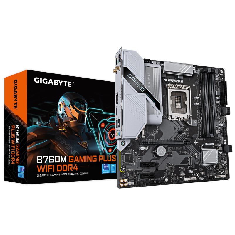 Carte Mère Gigabyte B760M GAMING PLUS WIFI DDR4 mATX LGA1700