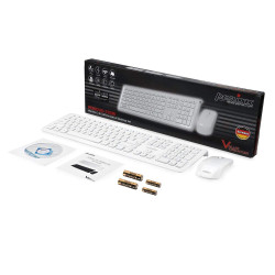 Pack Clavier Souris Perixx PERIDUO-703 Blanc Wireless Perixx - 4