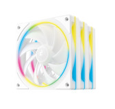 Kit 3x Ventilateurs DeepCool FL12 SE ARGB PWM 120mm Blanc