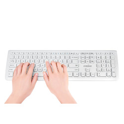 Pack Clavier Souris Perixx PERIDUO-703 Blanc Wireless Perixx - 5