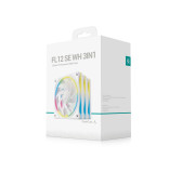 Kit 3x Ventilateurs DeepCool FL12 SE ARGB PWM 120mm Blanc
