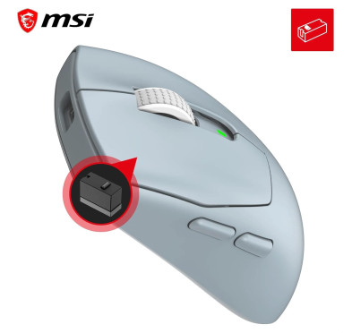 Souris MSI FORGE GM340 Wireless SKY Gaming RGB