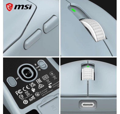 Souris MSI FORGE GM340 Wireless SKY Gaming RGB