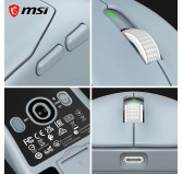 Souris MSI FORGE GM340 Wireless SKY Gaming RGB