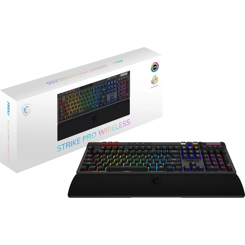 Clavier MSI Strike Pro Wireless (Kailh Midnight Pro Silent Tactile)