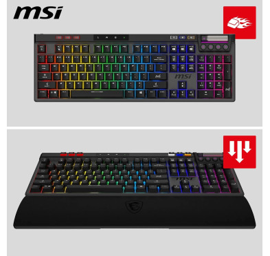 Clavier MSI Strike Pro Wireless (Kailh Midnight Pro Silent Tactile)