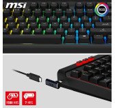 Clavier MSI Strike Pro Wireless (Kailh Midnight Pro Silent Tactile)