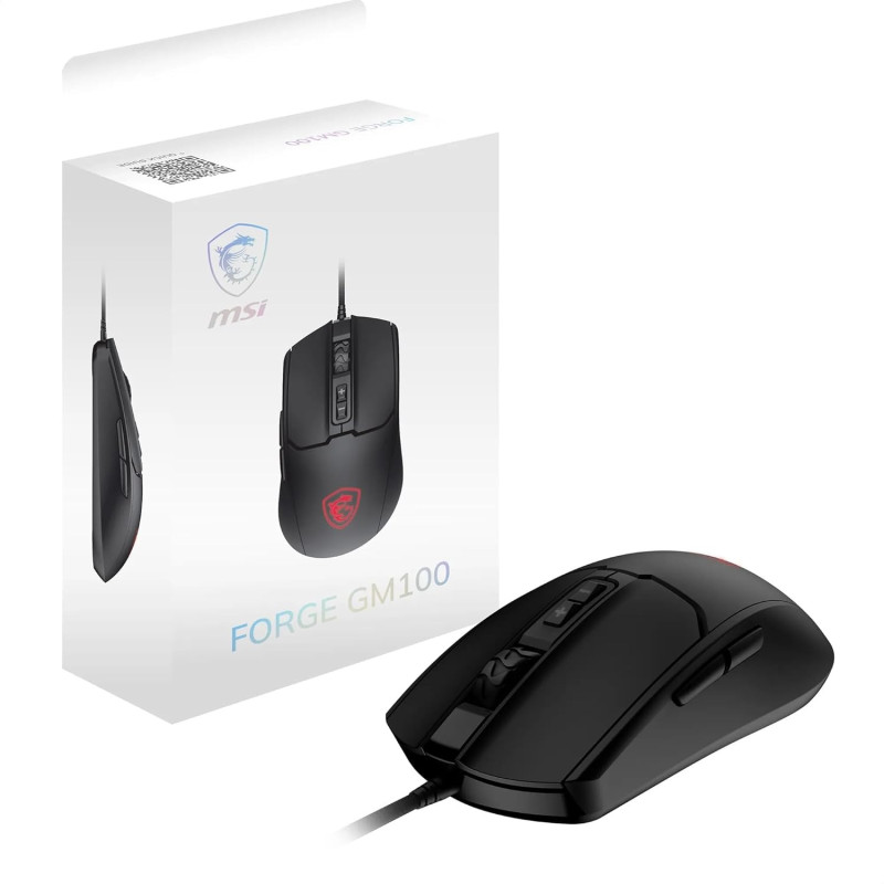 Souris MSI FORGE GM100 Noir Gaming RGB