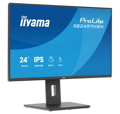 Ecran iiyama 24" XB2497HSN-B1 1920x1080 100Hz 1ms Dock USB-C 65Watts