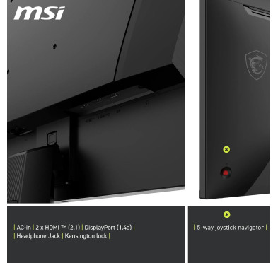 Ecran MSI 32" MAG 325QF E18V Gaming 2560x1440 180Hz 0.5ms