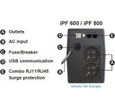 Onduleur FSP iFP 800 VA 2 Prises 480 Watts