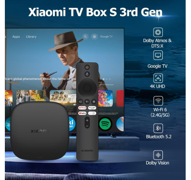 Boitier Multimedia XIAOMI MI TV BOX S 3nd Gen 4K 32Go Android TV