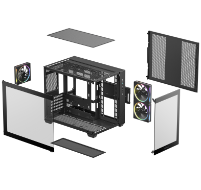 Boitier DeepCool CG330 3F ARGB Noir