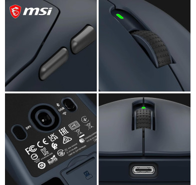 Souris MSI FORGE GM340 Wireless NAVY Gaming RGB
