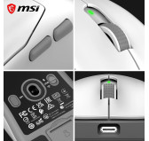 Souris MSI FORGE GM340 Wireless WHITE Gaming RGB