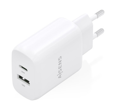 Chargeur Aisens USB-C USB-A PD/QC4.0 GaN 30W