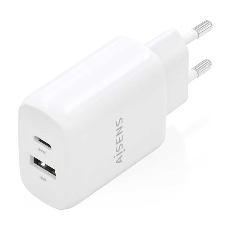 Chargeur Aisens USB-C USB-A PD/QC4.0 GaN 30W