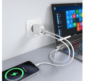 Chargeur Aisens USB-C USB-A PD/QC4.0 GaN 30W