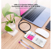 Cable USB Type-C vers Type-C 3.2 PD 100W Nanocable 0.5M Noir