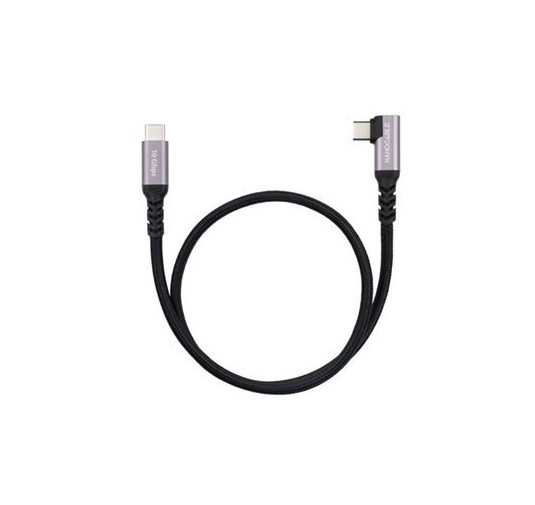Cable USB Type-C Coudé vers Type-C 3.2 PD 100W Nanocable 1M Noir