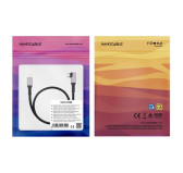 Cable USB Type-C Coudé vers Type-C 3.2 PD 100W Nanocable 1M Noir