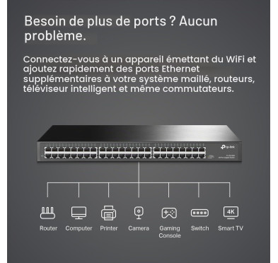 Switch RJ45 TP-Link TL-SG1048 10/100/1000 Mbps 48 Ports Rackable