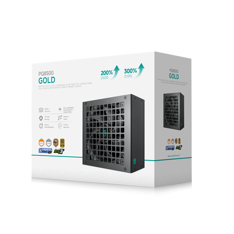 Alimentation DeepCool PQ850G 850 Watts Gold ATX 3.1 Gamer Storm