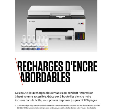Imprimante Multifonction Canon MAXIFY GX1051 Wifi USB rechargeable