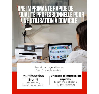 Imprimante Multifonction Canon MAXIFY GX1051 Wifi USB rechargeable