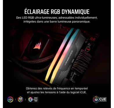 DDR5 Corsair Vengeance RGB RS Kit 32Go 2x16Go 5600Mhz CL40 EXPO XMP