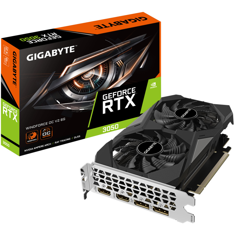 Carte Graphique Gigabyte RTX 3050 WINDFORCE OC V2 6G Carte Graphique Gigabyte RTX 3050 WINDFORCE OC V2 6G