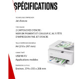 Imprimante Multifonction Canon Pixma TS7550i Wifi Blanc
