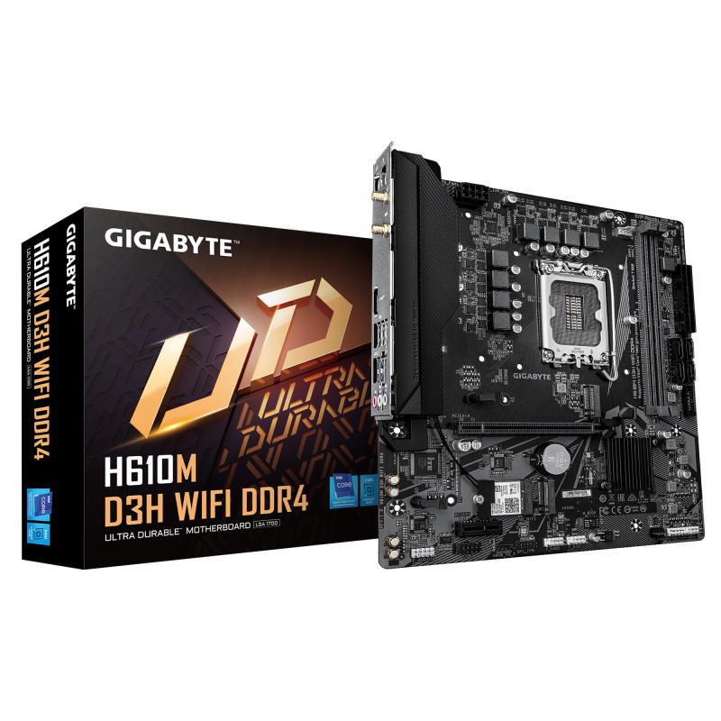 Carte Mère Gigabyte H610M D3H WIFI DDR4 mATX LGA1700 Carte Mère Gigabyte H610M D3H WIFI DDR4 mATX LGA1700