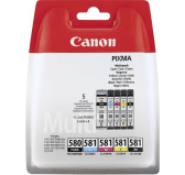 Cartouche Canon PGI-580 + CLI-581 Pack 5 Cartouches