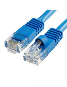 Cable Réseaux RJ45 50cm Droit Cat6A S/FTP Blindé Bleu CRJ45_C6_0.5M_BLEU - 1