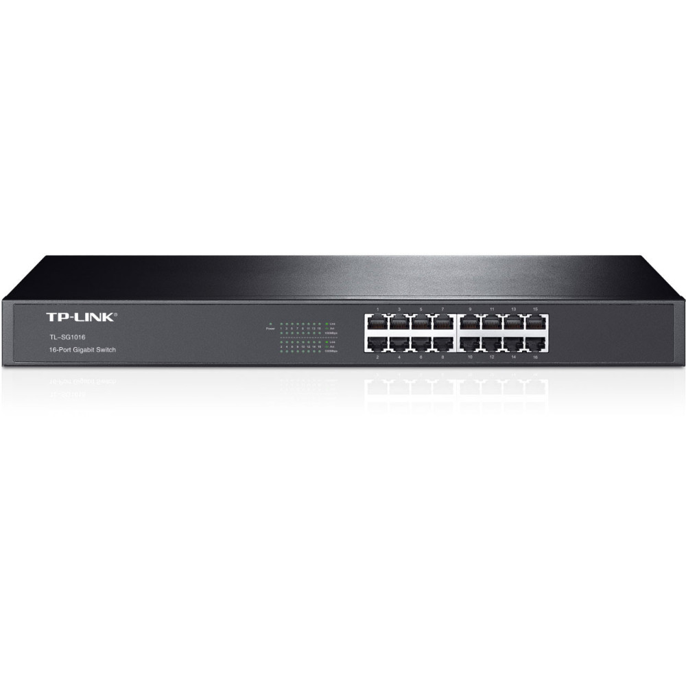 Switch RJ45 TP-Link TL-SG1016 10/100/1000 Mbps 16 Ports Rackable Switch RJ45 TP-Link TL-SG1016 10/100/1000 Mbps 16 Ports Rackable
