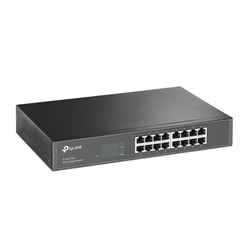 Switch RJ45 TP-Link TL-SG1016D 10/100/1000 Mbps 16 Ports Rackable