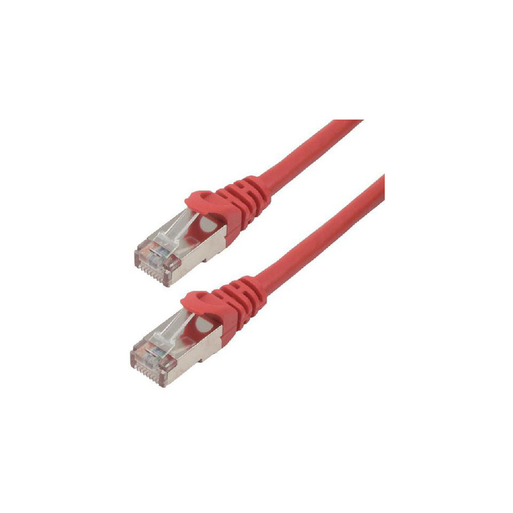 Cable Réseaux RJ45 25m Droit Cat6A S/FTP Blindé Rouge
