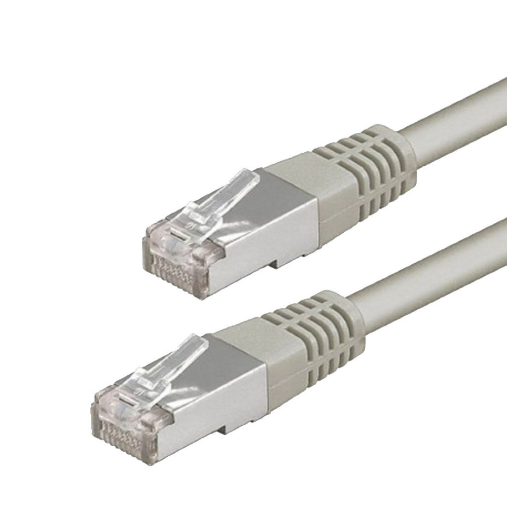 Cable Réseaux RJ45 50cm Droit Cat6A S/FTP Blindé Gris